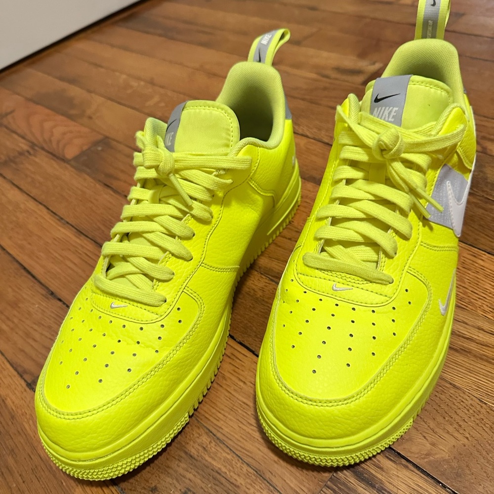 Nike Volt Yellow Air Force 1 Sneakers